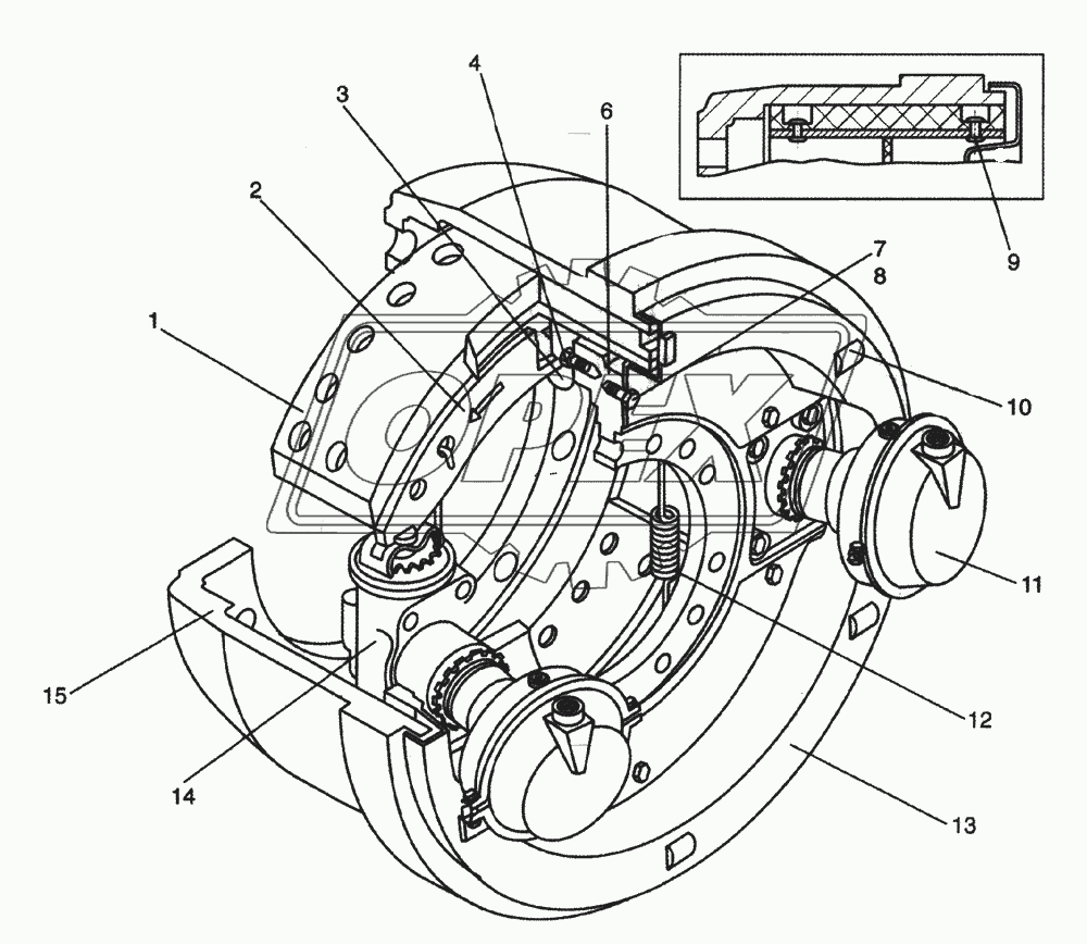 Тормоз передний 410х180 DE